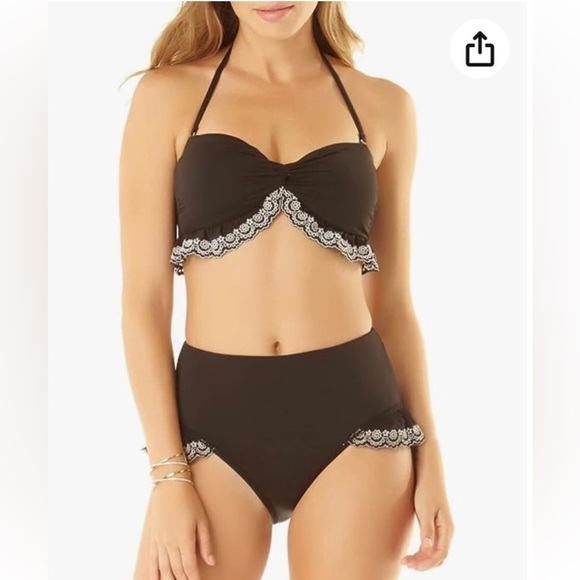 “ANNE COLE” Apple of My Eyelet Bikini - Picture 4 of 16